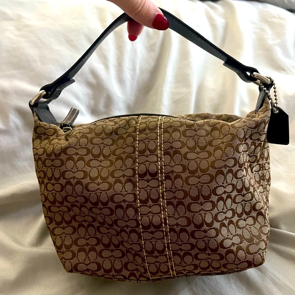 Vintage mini brown coach bag